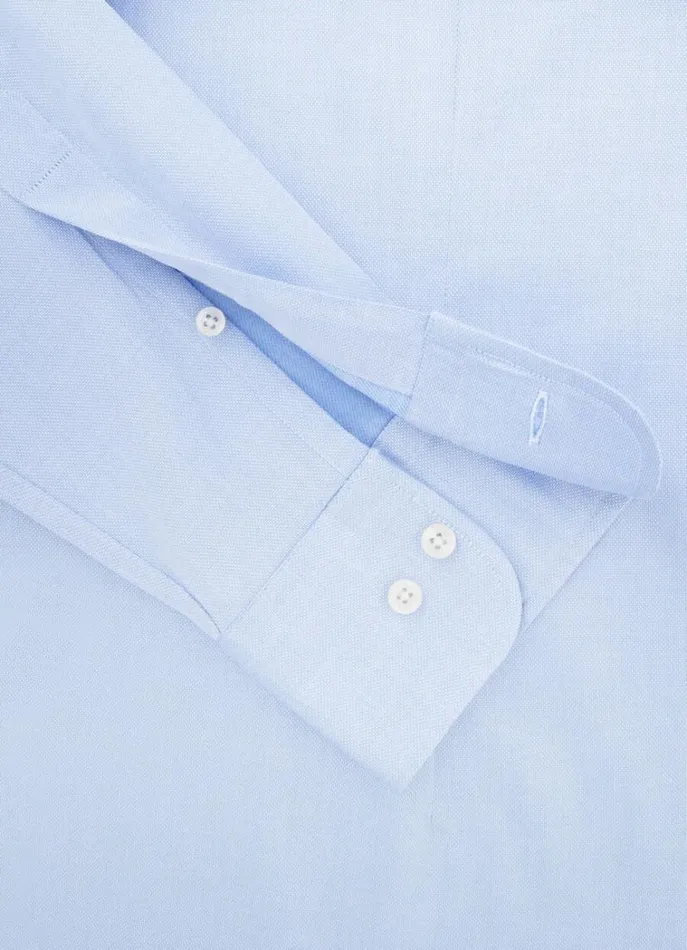Men Shirts Hackett London Slim Fit Plain Shirt Sky Blue