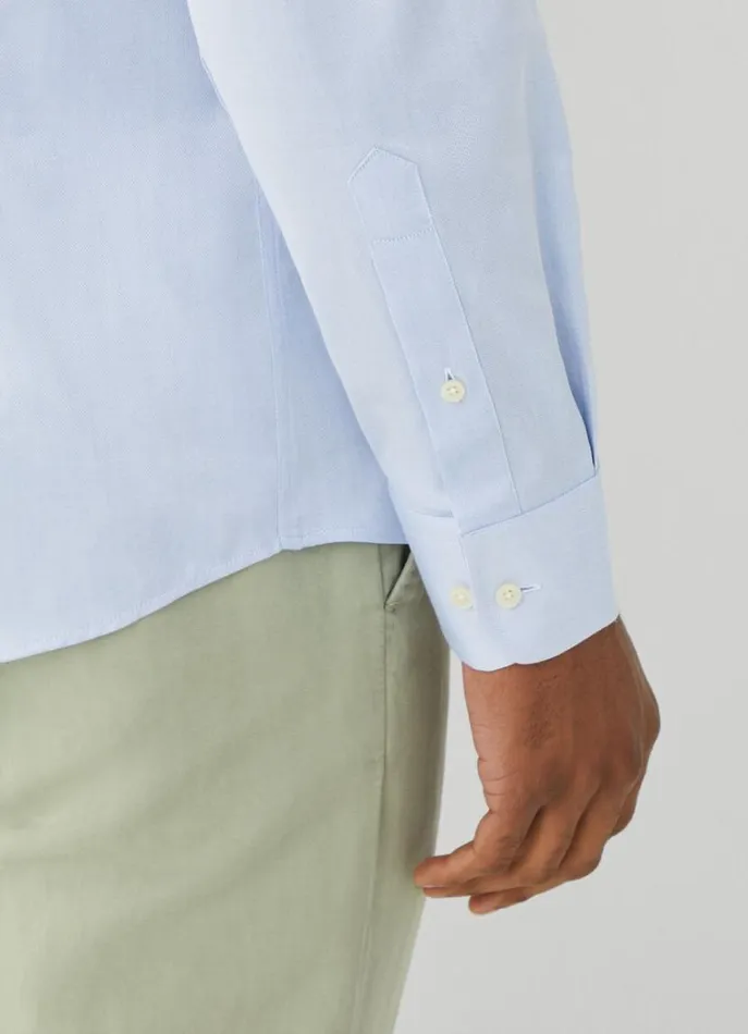 Men Shirts Hackett London Slim Fit Plain Shirt Sky Blue