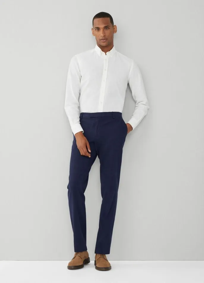 Men Shirts Hackett London Slim Fit Textured Shirt White