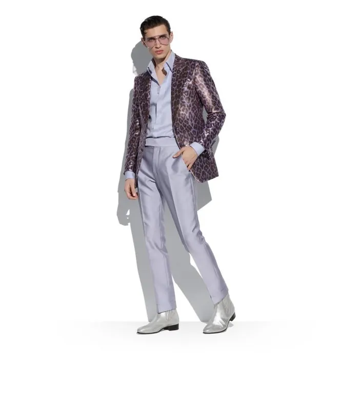 Men Shirts Tom Ford Cotton Silk Serge Fluid Fit Evening Shirt Light Lilac Men Shirts Tom Ford Cotton Silk Serge Fluid Fit Evening Shirt Light Lilac
