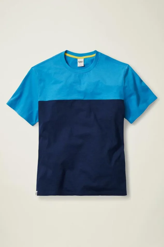 Men Short Sleeve Colorblock Tee Navy Blue Bonobos Short Sleeve Tees
