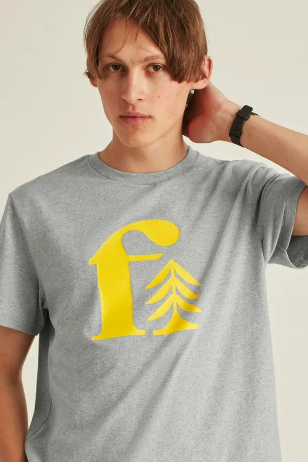 Men Short Sleeve Logo Tee Light Grey Heather Logo Bonobos Short Sleeve Tees