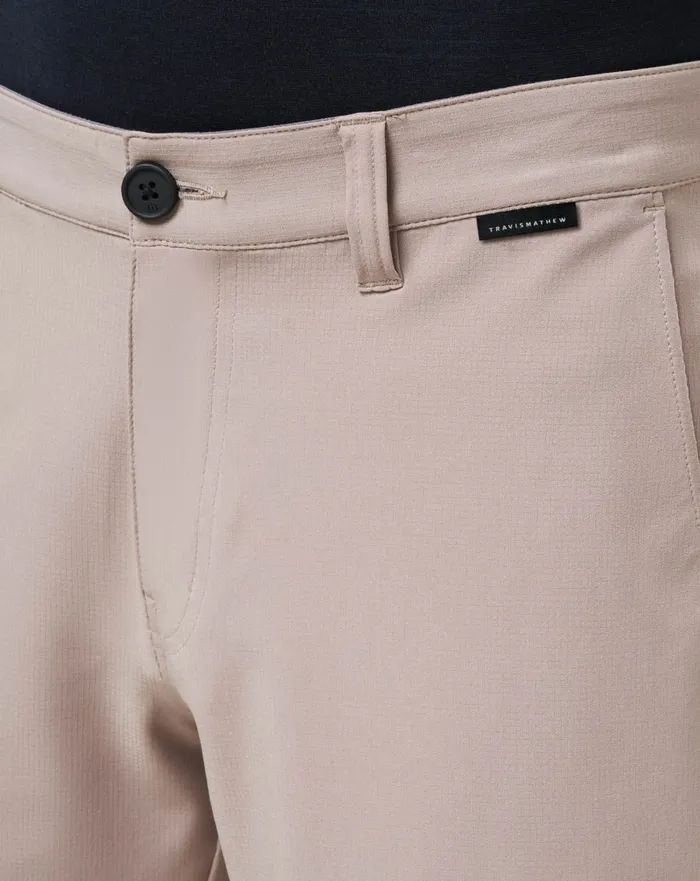 Men Shorts TravisMathew WANDERLUST SHORT 9IN Khaki