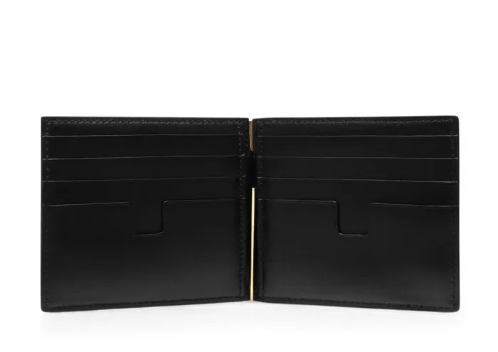 Men Small Leather Goods Tom Ford Glossy Printed Croc Money Clip Wallet Black Men Small Leather Goods Tom Ford Glossy Printed Croc Money Clip Wallet Black