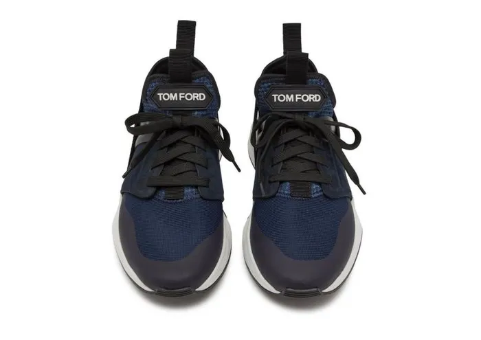 Men Sneakers Tom Ford Nylon Mesh Jago Sneaker Navyblack Men Sneakers Tom Ford Nylon Mesh Jago Sneaker Navyblack
