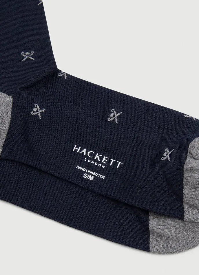 Men Socks and Underwear Hackett London Umbrella Cotton Socks Navy