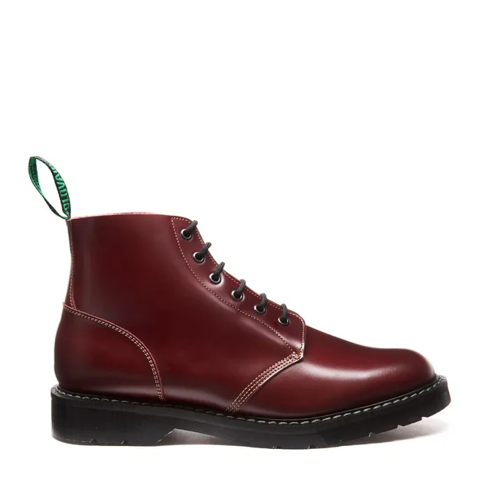 Men Solovair Astronaut Boots Oxblood HiShine 6 Eye Astronaut Boot