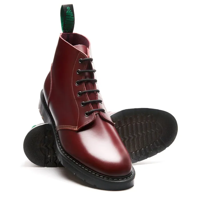 Men Solovair Astronaut Boots Oxblood HiShine 6 Eye Astronaut Boot