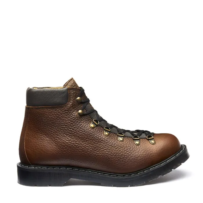 Men Solovair Hiker Boots Gaucho Brown Grain Urban Hiker