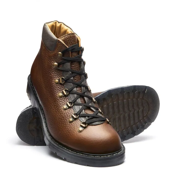 Men Solovair Hiker Boots Gaucho Brown Grain Urban Hiker