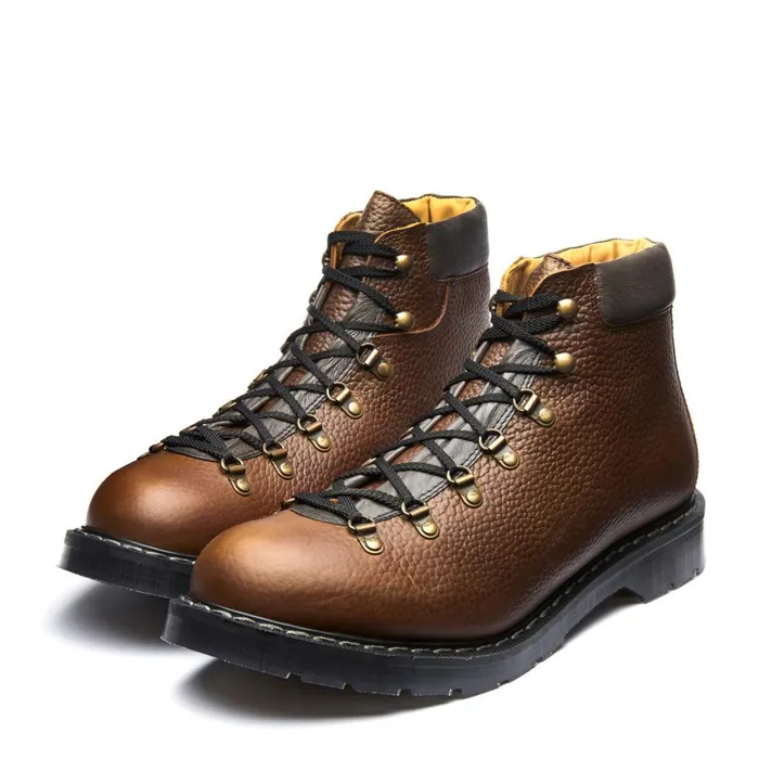Men Solovair Hiker Boots Gaucho Brown Grain Urban Hiker