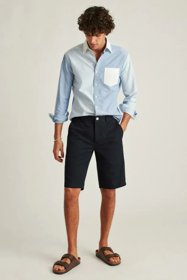 Men Stretch Washed Chino Shorts Navy Bonobos Chino Shorts