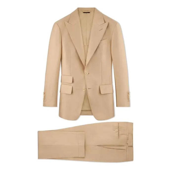 Men Suits Tom Ford Iridescent Twill Atticus Suit Straw