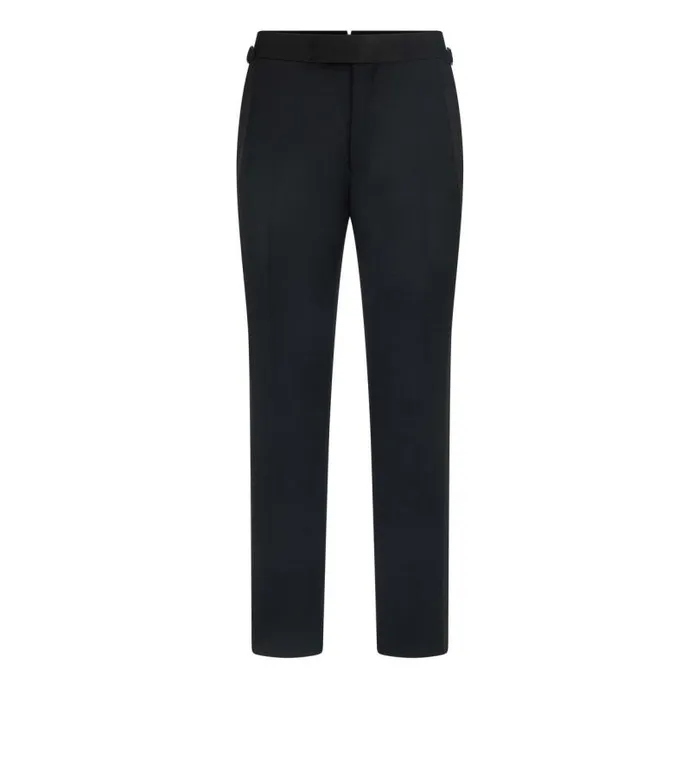 Men Suits Tom Ford Wool Mohair Shelton Trouser Black