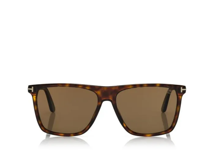 Men SUNGLASSES Tom Ford Polarized Fletcher Sunglasses Dark Havana
