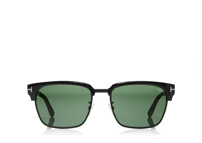Men SUNGLASSES Tom Ford River Vintage Square Sunglasses Black