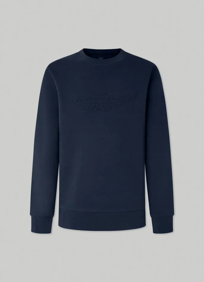 Men Sweatshirts Hackett London Aston Martin Classic Fit Sweatshirt Navy