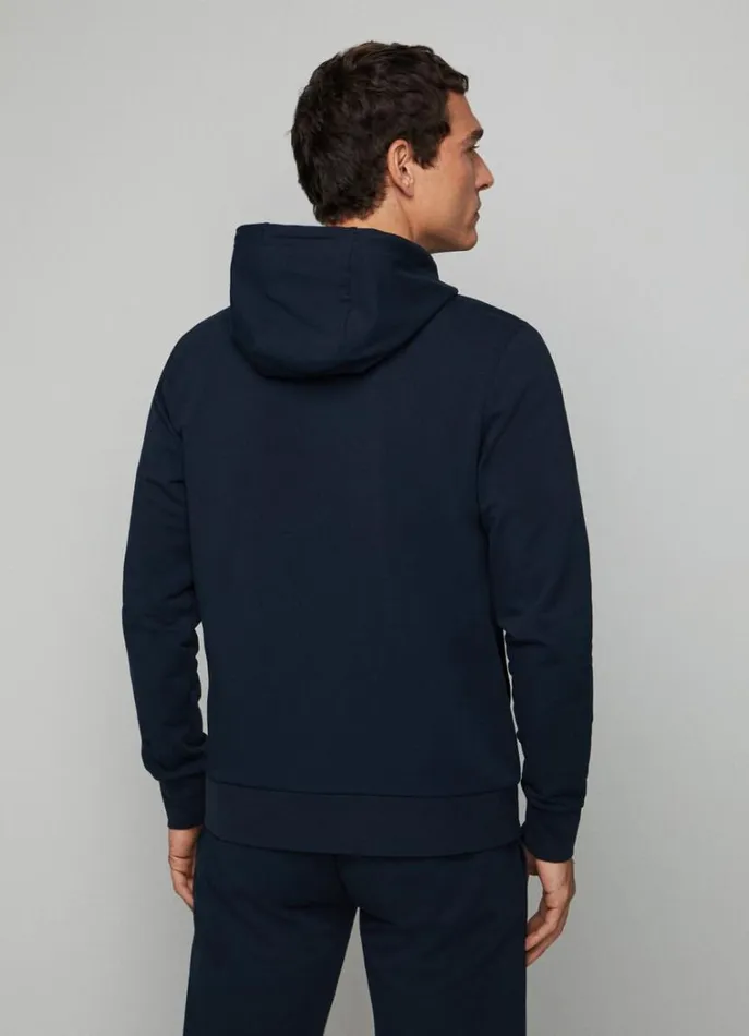 Men Sweatshirts Hackett London Classic Fit Full Zip Hoodie Navygrey