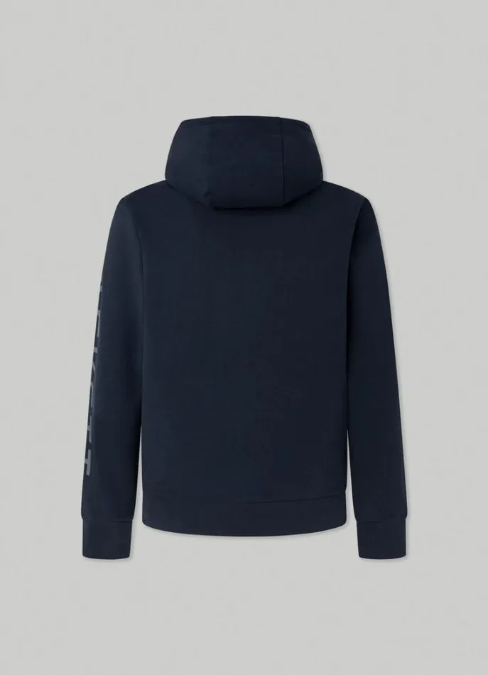 Men Sweatshirts Hackett London Classic Fit Full Zip Hoodie Navygrey