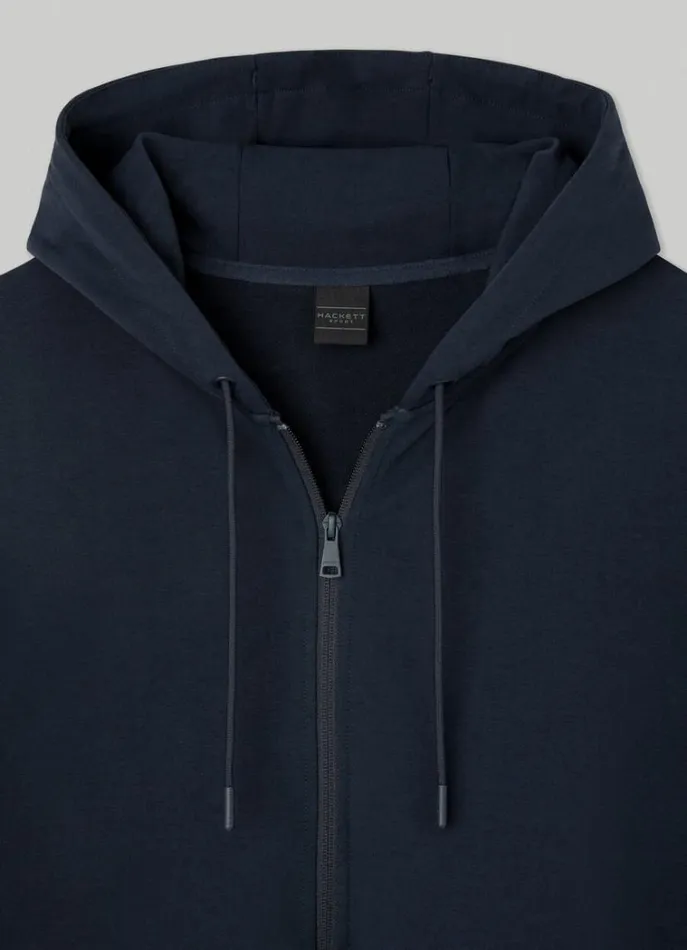 Men Sweatshirts Hackett London Classic Fit Full Zip Hoodie Navygrey