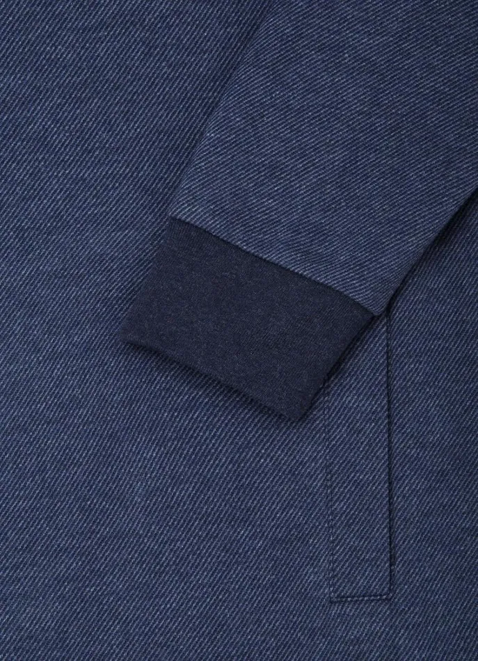 Men Sweatshirts Hackett London Classic Fit Jacquard Sweatshirt Navy