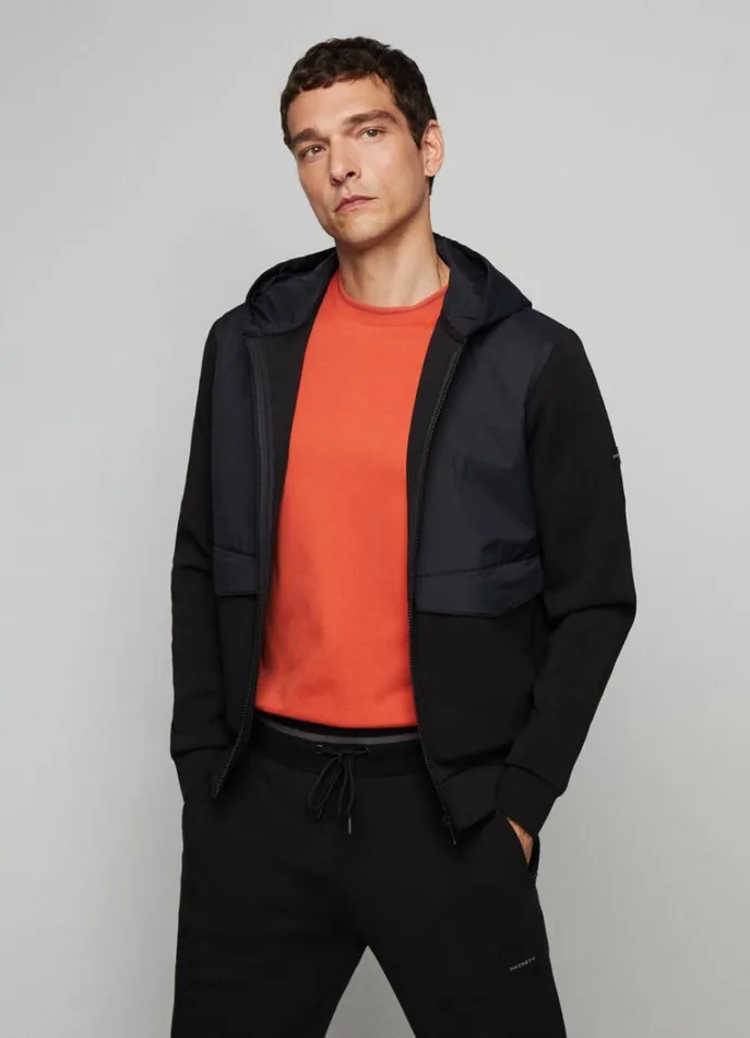 Men Sweatshirts Hackett London Hackett Sport Classic Fit Jacket Black