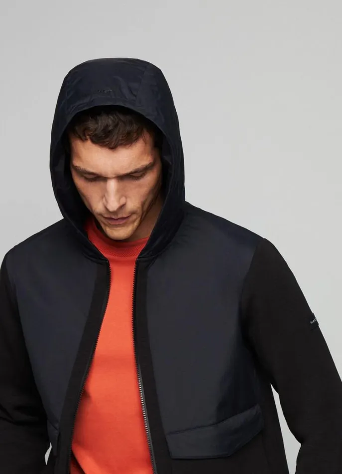 Men Sweatshirts Hackett London Hackett Sport Classic Fit Jacket Black