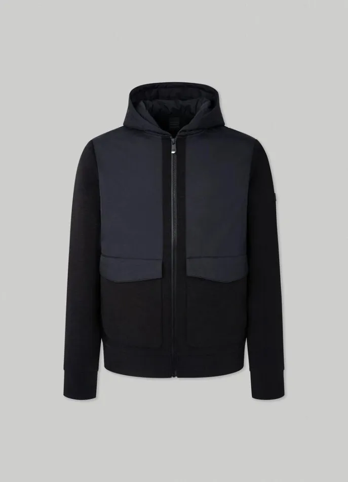 Men Sweatshirts Hackett London Hackett Sport Classic Fit Jacket Black