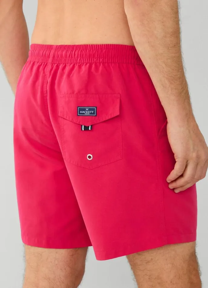 Men Swimwear Hackett London SolidColour Swim Shorts Fuchsia