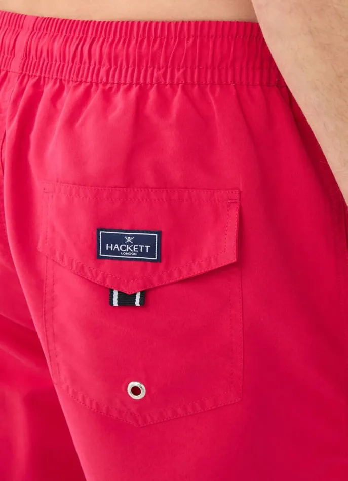 Men Swimwear Hackett London SolidColour Swim Shorts Fuchsia