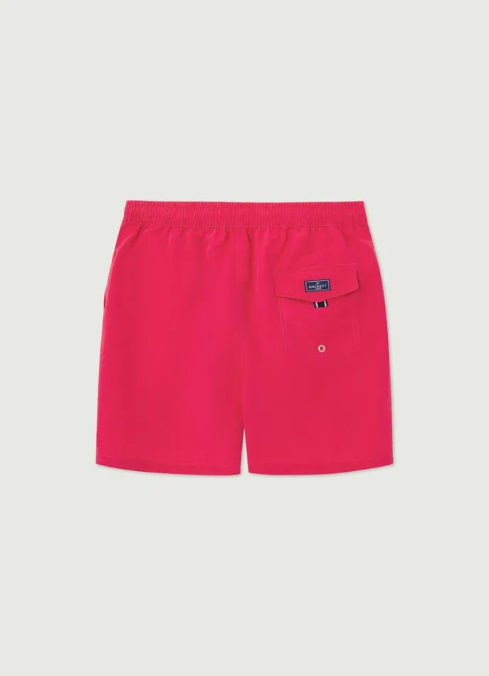 Men Swimwear Hackett London SolidColour Swim Shorts Fuchsia