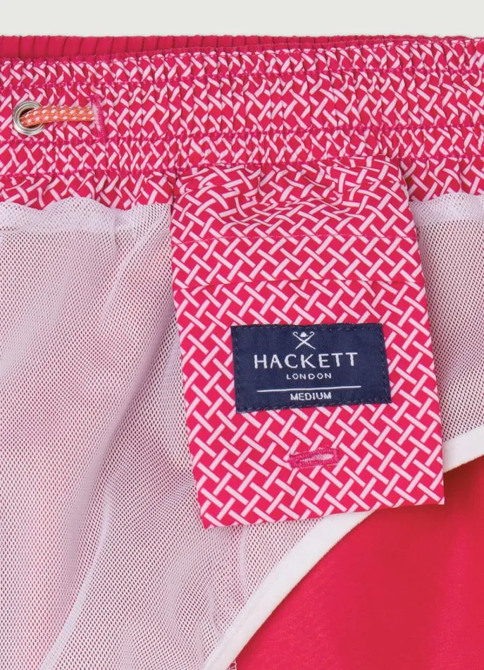 Men Swimwear Hackett London SolidColour Swim Shorts Fuchsia