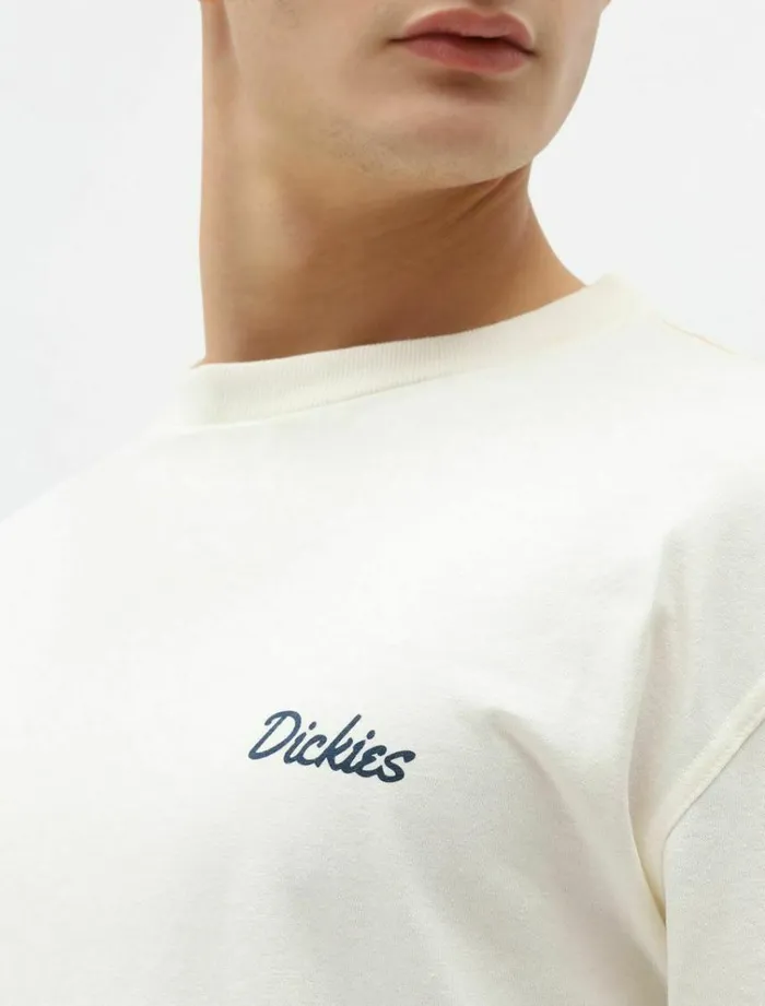 Men TShirts Dickies Halma LongSleeve TShirt Ecru