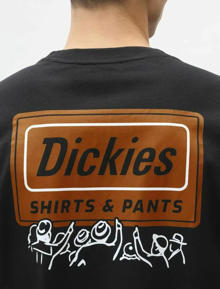 Men TShirts Dickies Harrison Long Sleeve TShirt Black