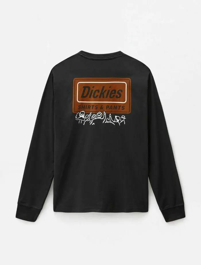 Men TShirts Dickies Harrison Long Sleeve TShirt Black