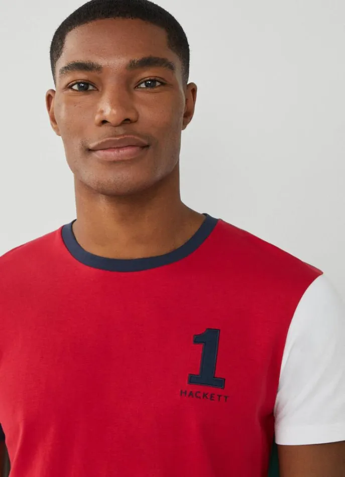 Men Tshirts Hackett London Classic Fit Heritage TShirt Red