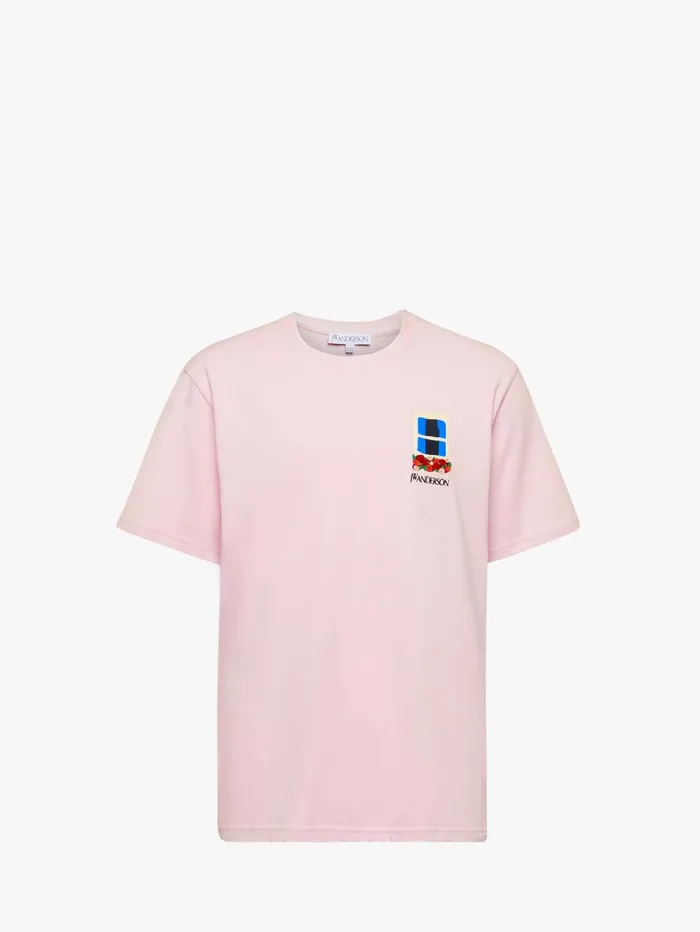 Men TShirts JW Anderson 039WINDOW039 EMBROIDERED SHIRT Blush