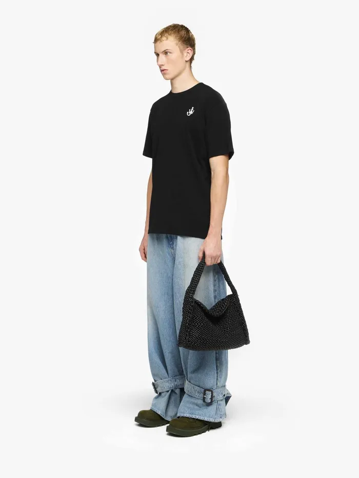 Men TShirts JW Anderson ANCHOR LOGO TSHIRT Black