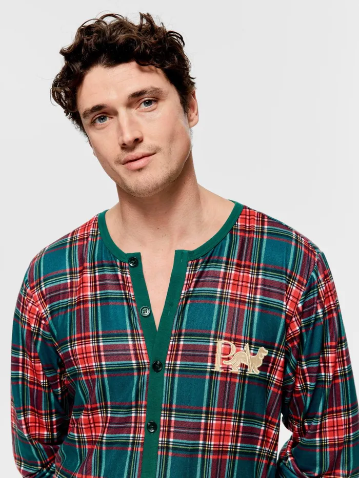 Men Tartan Long Sleeve Onesie Multi Peter Alexander Sets
