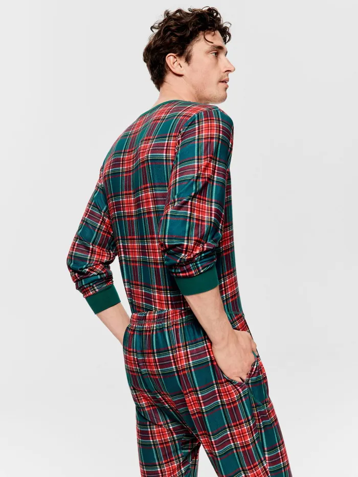 Men Tartan Long Sleeve Onesie Multi Peter Alexander Sets