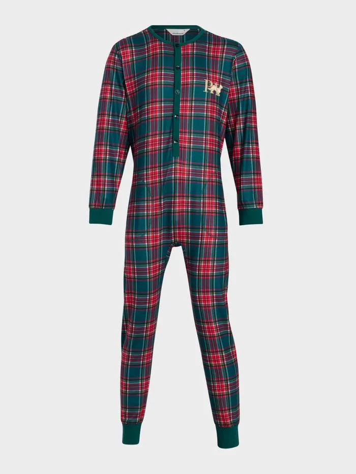 Men Tartan Long Sleeve Onesie Multi Peter Alexander Sets