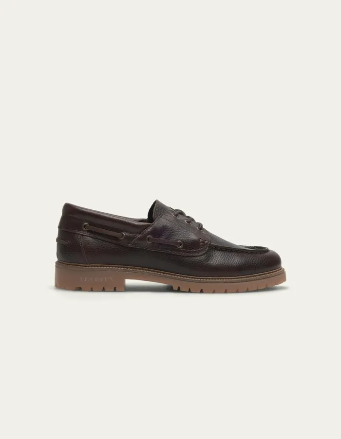 Men Taylor Leather Boat Shoe 8211 Brown Les Deux Shoes