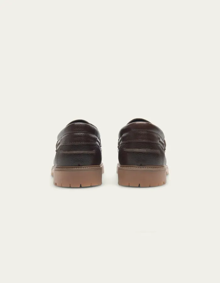 Men Taylor Leather Boat Shoe 8211 Brown Les Deux Shoes