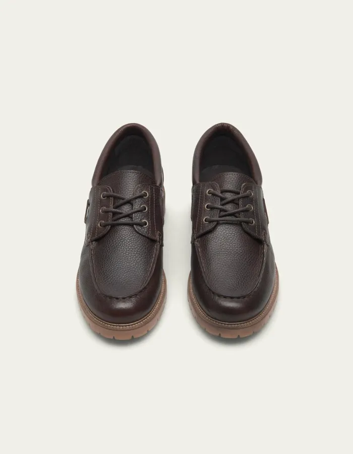 Men Taylor Leather Boat Shoe 8211 Brown Les Deux Shoes