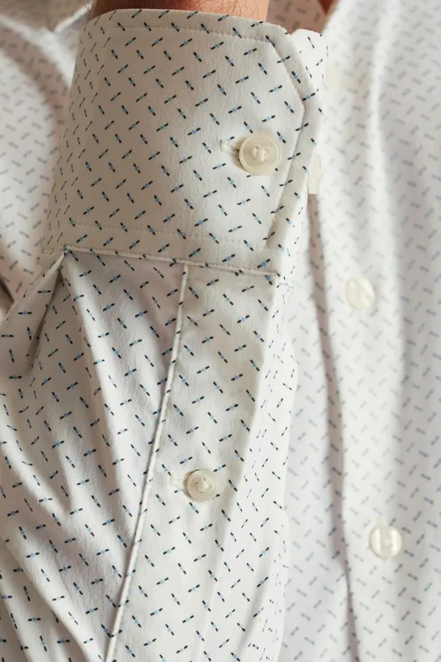 Men Tech Button Down Shirt Airy Blue Geo Bonobos Business Casual Shirts
