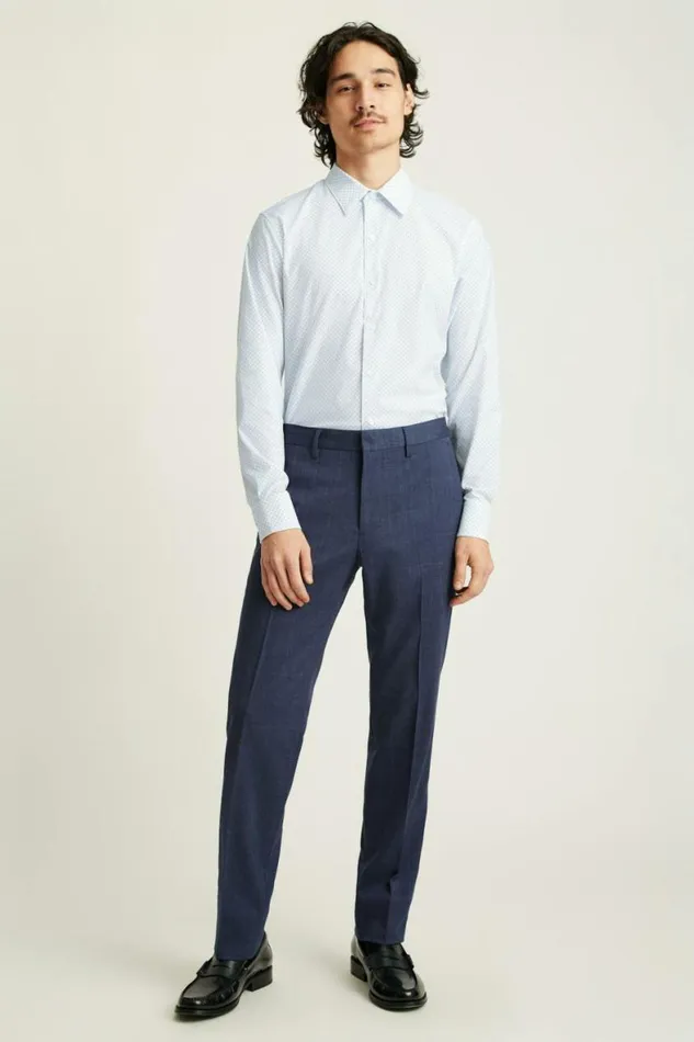 Men Tech Button Down Shirt Blue Prism Geo Bonobos Business Casual Shirts