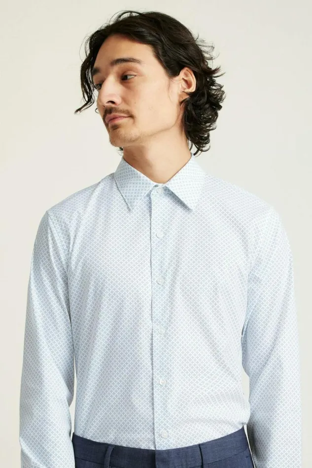 Men Tech Button Down Shirt Blue Prism Geo Bonobos Business Casual Shirts