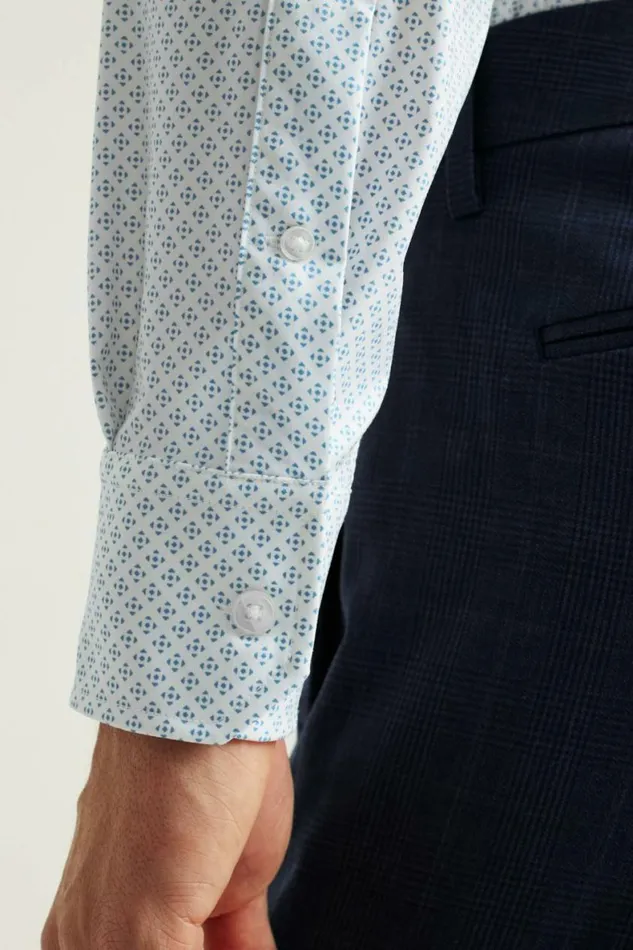 Men Tech Button Down Shirt Blue Prism Geo Bonobos Business Casual Shirts