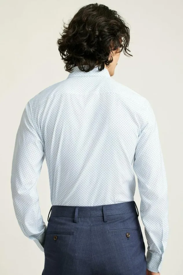 Men Tech Button Down Shirt Blue Prism Geo Bonobos Business Casual Shirts