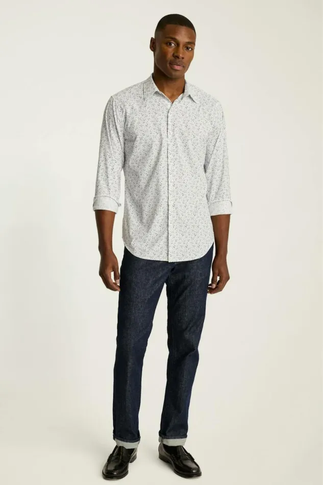 Men Tech Button Down Shirt Good Boy Convention White Bonobos Casual Shirts